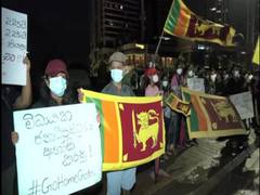 
      
      Lankans protesting at Galle Face reject Rajapaksa's talk offer 
      
      