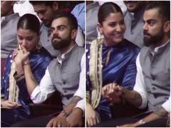 
      
      Anushka Sharma, Virat Kohli steal romantic moments at Delhi event
      
      