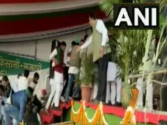 
      
      Stampede occurs after stage railing collapses at SP-RLD rally...
      
      