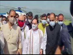 
      
      JP Nadda arrives in Himachal's Bilaspur, receives warm welcome
      
      