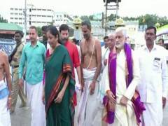 
      
       Nirmala Sitharaman visits Tirumala temple, offers prayers to...
      
      