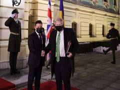 
      
      Boris Johnson meets Ukrainian President in Kyiv amid tensions...
      
      