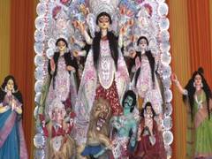 
      
      Preparation ahead of Durga Puja underway at Delhi's Kali Temple
      
      