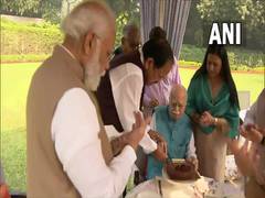 
      
      PM Modi, senior BJP leaders celebrate LK Advani's birthday at...
      
      