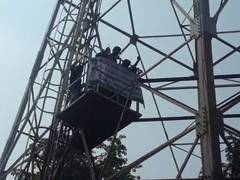 
      
      Andhra Pradesh: Protesters climb radio tower demanding job...
      
      