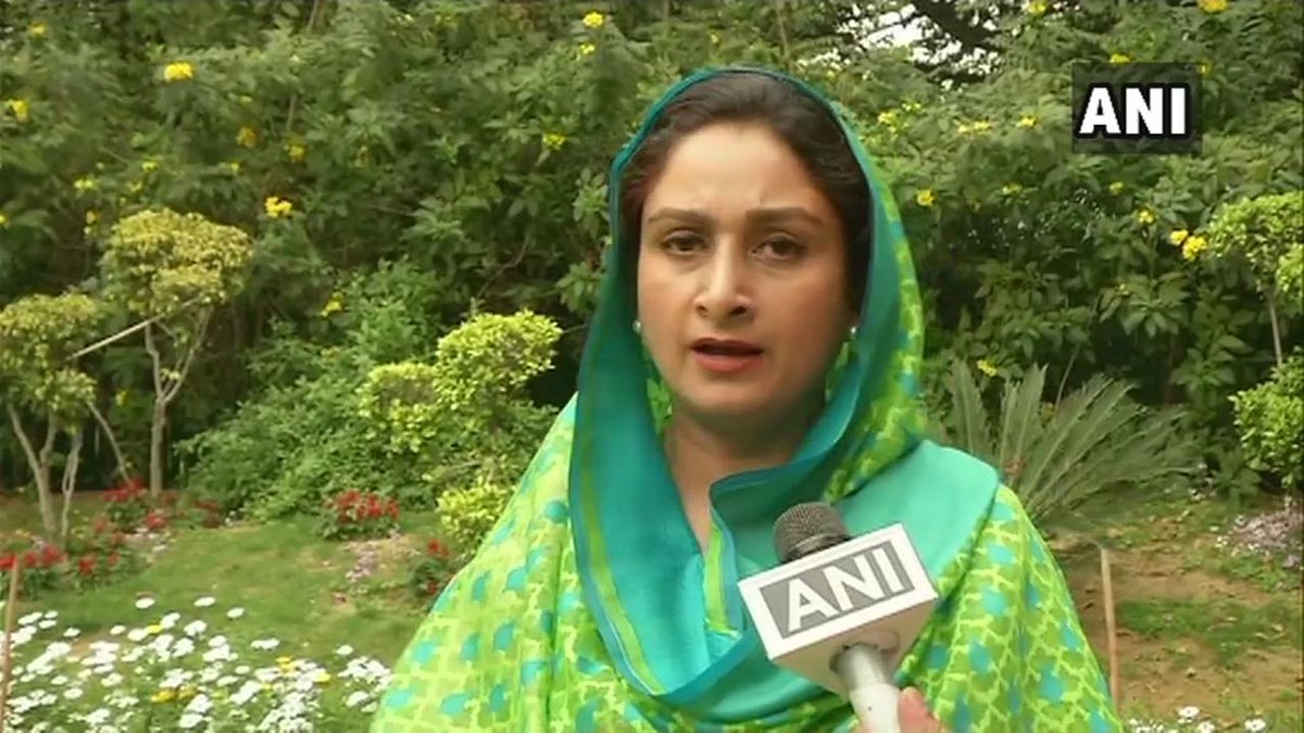 Union Minister Harsimrat Kaur Badal speaking to ANI on Wednesday