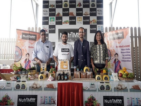 Youdhbir Singh - Investor,  Abhishek Rao & Mayank Arora, Co-founders & Directors, NutriMoo and Somya Satsangi, Investor announcing NutrIMoo tie-up with SubhaLaxmi Program for women  