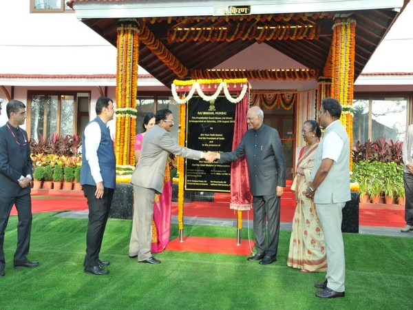 The president also unveiled a plaque in front of the refurbished and restored British-era twin cannons at Raj Bhavan.