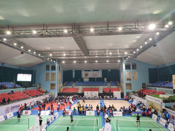 Athletes in action during the Para-Badminton National Championship