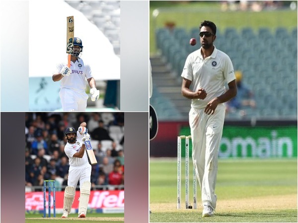 Rishabh Pant, Rohit Sharma and Ravichandran Ashwin