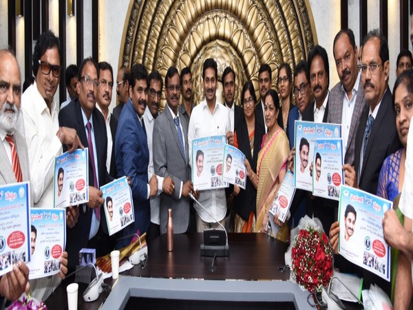 Andhra Pradesh CM YS Jagan Mohan Reddy launching YSR Law Nestham scheme on Tuesday. Photo/ANI