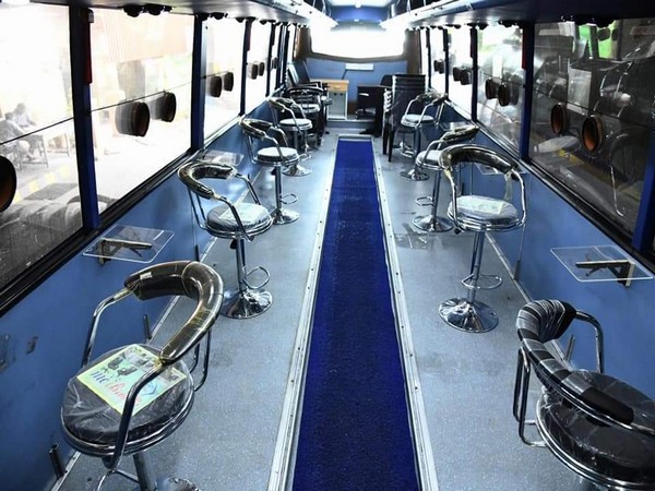 A total number of 102 buses been stationed in various districts of Andhra Pradesh collecting COVID-19 samples from across 95 locations. Photo/ANI