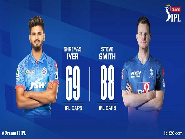  DC captain Shreyas Iyer and RR skipper Steve Smith (Image: Indian Premier League's Twitter )