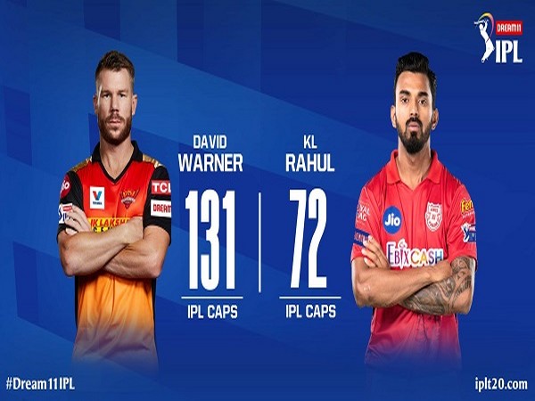 SRH skipper David Warner and KXIP captain KL Rahul (Image: Indian Premier League's Twitter )