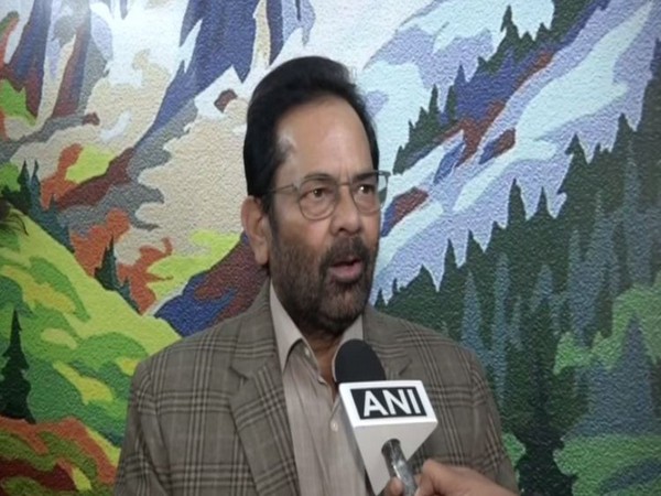 Union Minister for Minority Affairs Mukhtar Abbas Naqvi speaks to ANI in New Delhi on Friday [Photo/ANI]