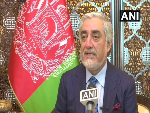 Afghan leader Abdullah Abdullah speaking to ANI in New Delhi on Saturday.