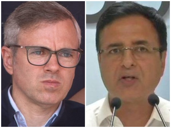 Omar Abdullah and Randeep Singh Surjewala (file pic)