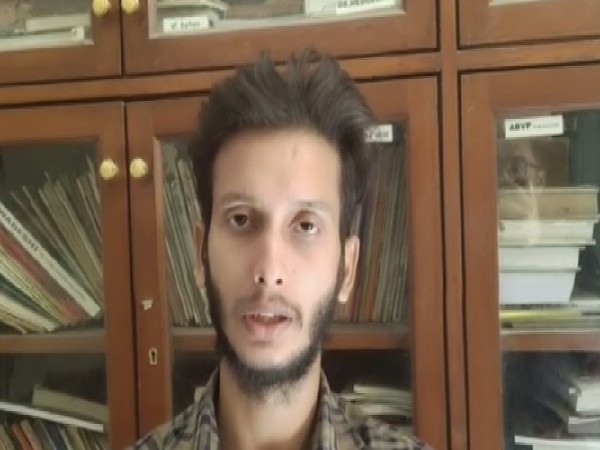 ABVP spokesperson Pranjal Mishra speaking to media in Mumbai on Wednesday. (Photo/ANI)