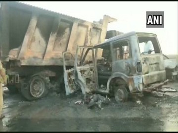 A visual from the accident in Andhra Pradesh on Monday. 