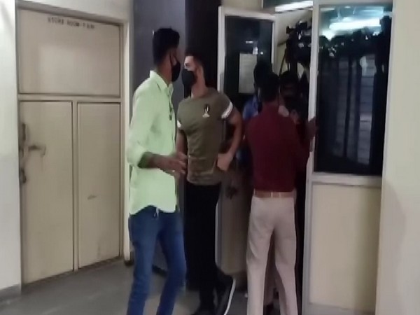 Actor Diganth Manchale appears before the CCB on Wednesday. Photo/ANI 