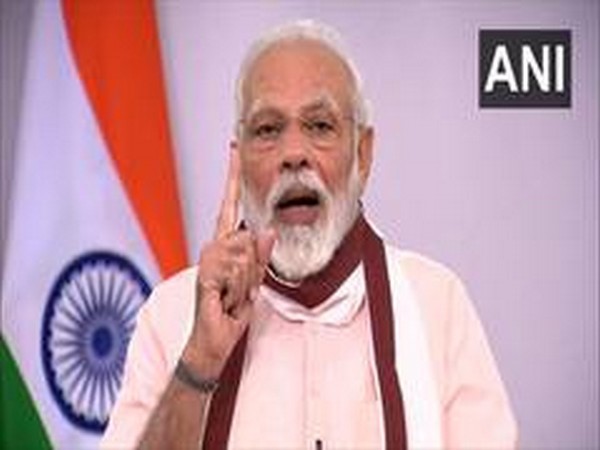 Prime Minister Narendra Modi addressing the nation on Tuesday.     Photo/ANI