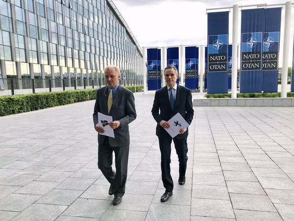 Finland and Sweden on Wednesday submitted letters expressing interest in joining NATO. (Photo Credit: Finland at NATO Twitter)