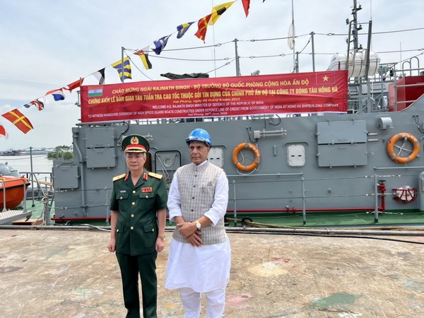 Defence Minister Rajnath Singh on Thursday attended the ceremony marking the successful completion of 12 High-Speed Guard Boats for Vietnam