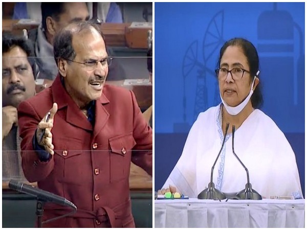 Adhir Ranjan Chaudhry (Left) and Mamata Banerjee (Right)