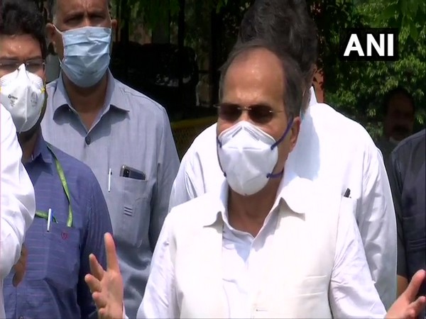 Congress leader in Lok Sabha Adhir Ranjan Chowdhury during a press conference in New Delhi on Monday. (Photo/ANI)