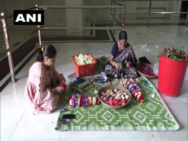 ISKCON Surat volunteers preparing for Janmashtmi. (Photo/ANI)