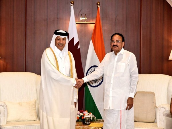 Vice President Venkaiah Naidu met the Speaker of Qatar Shura Council, Hassan bin Abdulla Al Ghanim