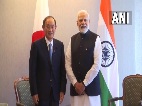 Former Prime Minister of Japan Yoshihide Suga called on Prime Minister Narendra Modi on Tuesday in Tokyo.