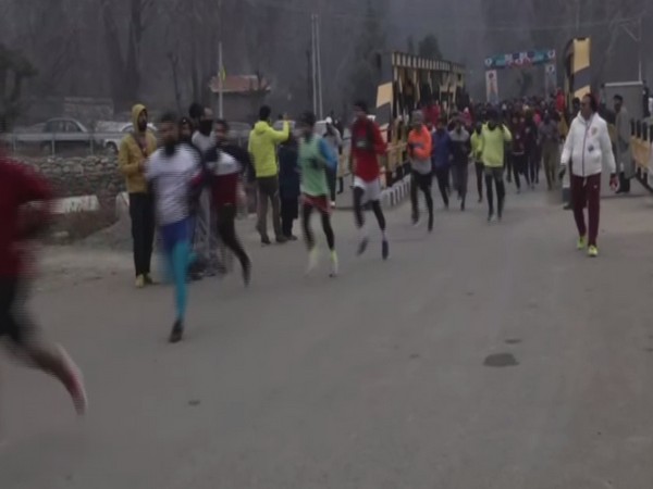 Visuals of Sky Running Championship from Srinagar (Photo/ANI)