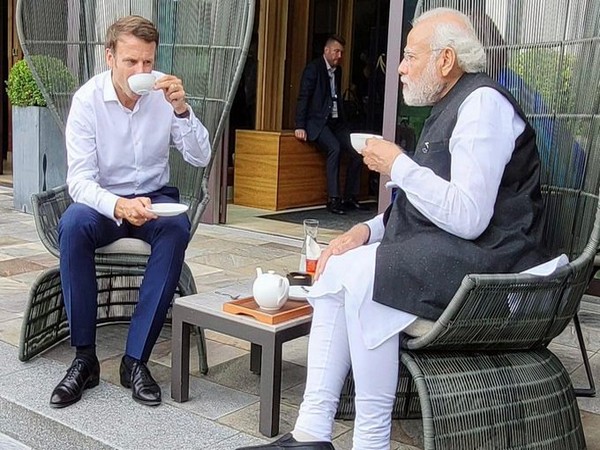 Prime Minister Narendra Modi on Monday met with French President Emmanuel Macron