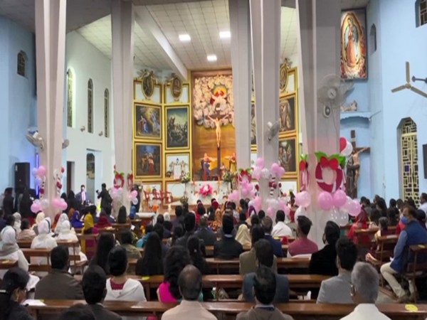 Visual from the Indore's Red Chruch. (Photo/ANI)