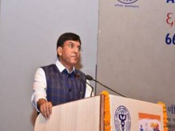Union Health Minister Mansukh Mandaviya addresses the 66th Foundation Day of AIIMS in Delhi on Saturday.