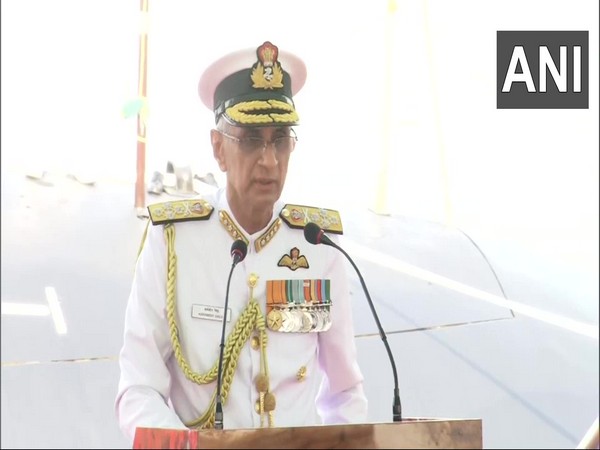 Navy Chief Admiral Karambir Singh addressing the event on Wednesday. (Photo/ANI).