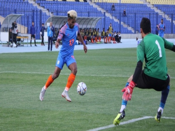 India and Uzbekistan in action (Photo/AIFF)