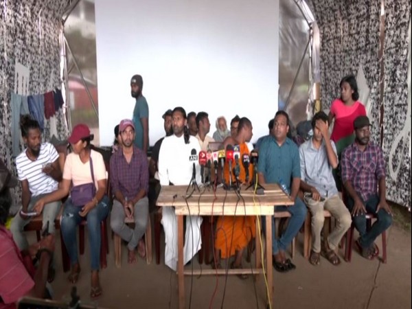 Protesters at press conference (Photo/ANI)