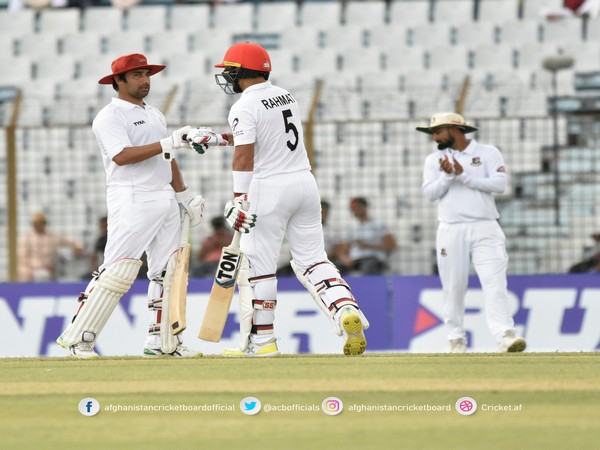   Rahmat Shah and Asghar Afghan in action against Bangladesh (Photo/ ACB Twitter)