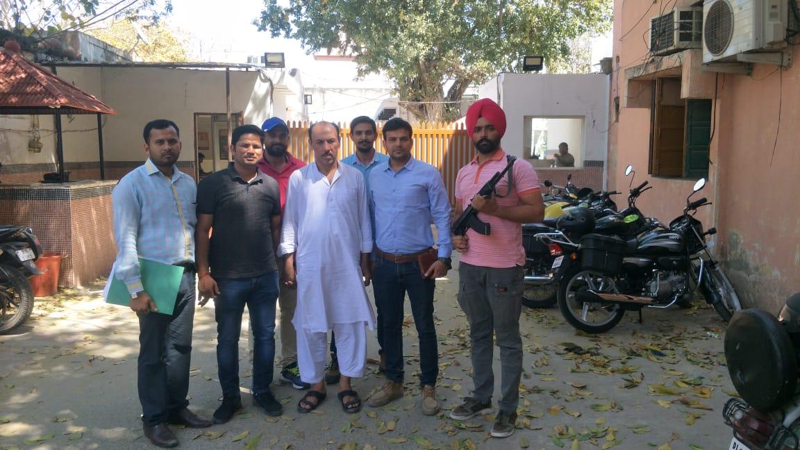 Arrested afghan in Delhi on Sunday. 