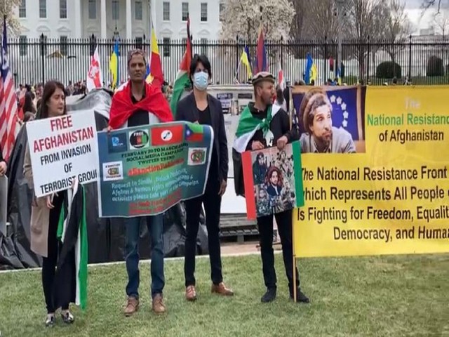Afghan activists protest at White House to oppose Taliban and its sponsor Pakistan