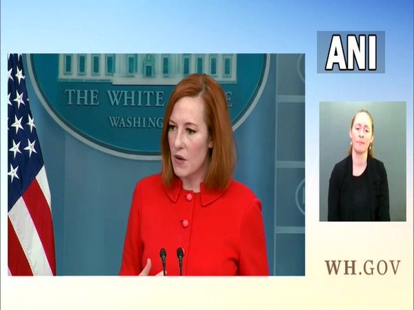 White House Press Secretary Jen Psaki holding a press briefing on Monday.