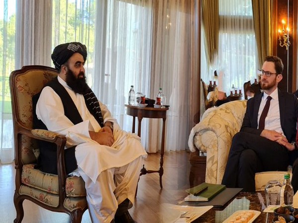 US Special Representative Thomas West met the acting foreign minister of Afghanistan Amir Khan Mottaqi. (Photo Credit: Hafiz Zia Ahmad twitter)