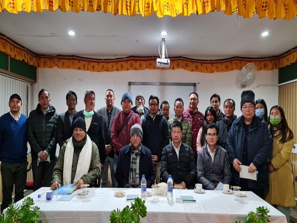 Union Health Minister Mansukh Mandaviya with officials in Tawang, Arunachal Pradesh
