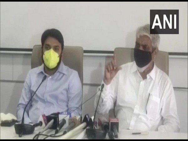 Maharashtra Agriculture Minister Dada Bhuse (R) speaking to reporters in Pune on Thursday.