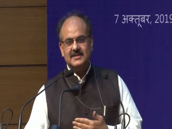 Revenue Secretary, Ajay Bhushan Pandey, speaking at the inauguration of National E-Assessment Centre in New Delhi on Monday. Photo/ANI 