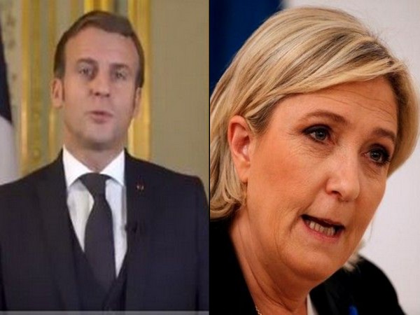 French President Emmanuel Macron and National Rally party president Marine Le Pen.