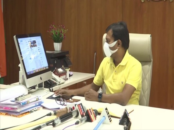Ahmedabad District Collector KK Nirala speaking to Media on Friday. Photo/ANI