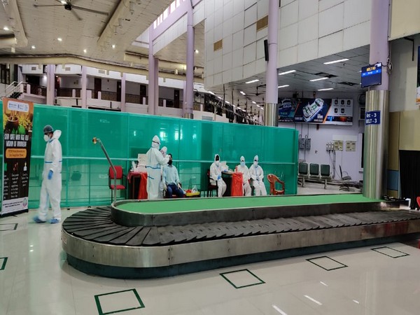Testing for COVID-19 being conducted at Veer Savarkar International Airport. (Picture Source: AAI)